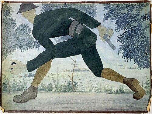 Marine Scout on the Lucy-Torcy Road at Dusk, Chateau Thierry Sector, 1919, Claggett Wilson
