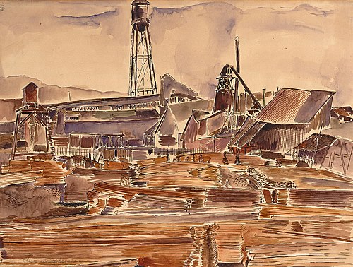 Lumber Mill, 1934, Claire Falkenstein