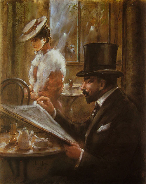 Im Cafe Bauer, 1898, Lesser Ury