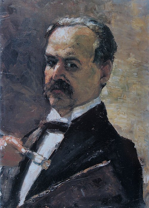 Self-portrait with Paintbrush and palette, 1910, Lesser Ury