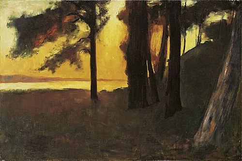 Sunset at Lake Grunewald, 1900, Lesser Ury