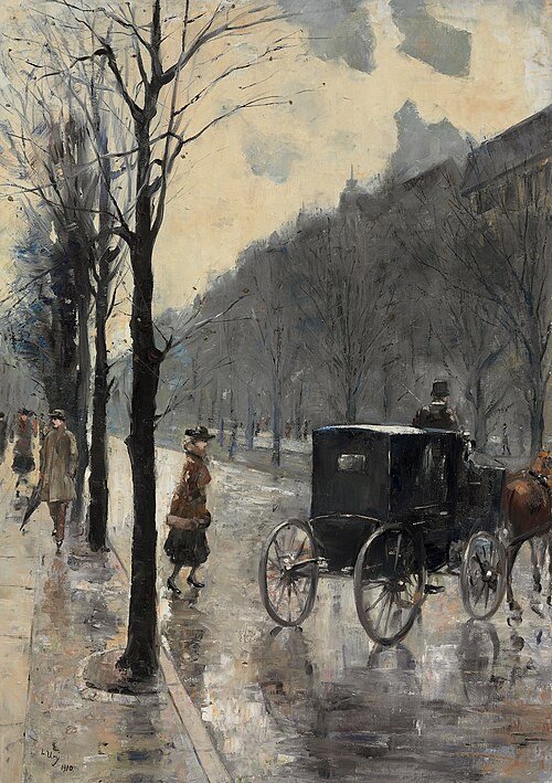 On the Kurfurstendamm, 1910, Lesser Ury