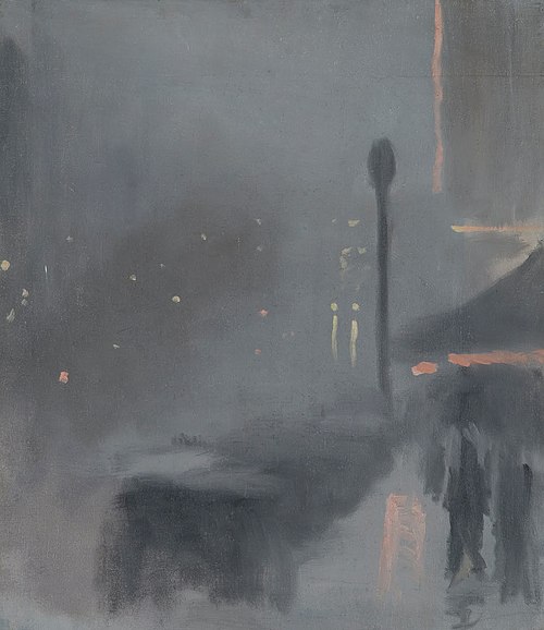 Taxi Rank, 1931, Clarice Beckett