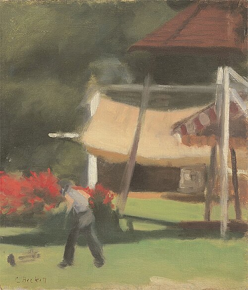 Hawthorn Tea Gardens, 1933, Clarice Beckett