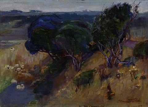 Sketch Near Orakei, Auckland, 1909, Clas Edvard Friström