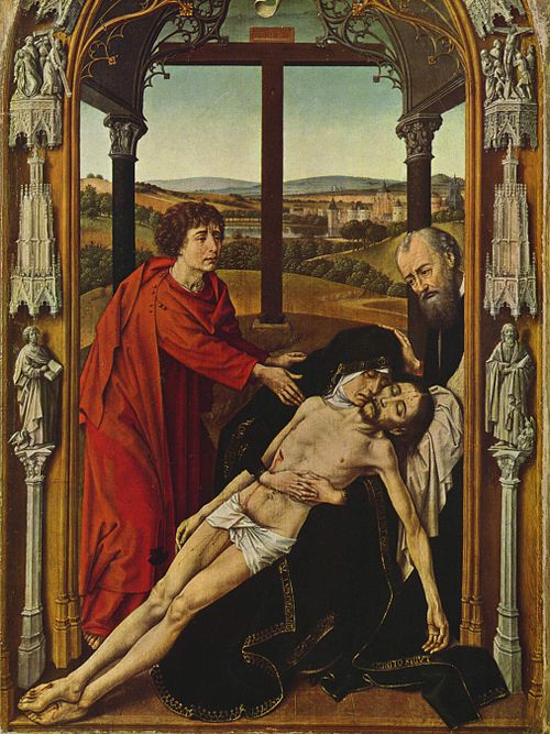 Capilla Real Altarpiece: Lamentation, 1496, Juan de Flandes