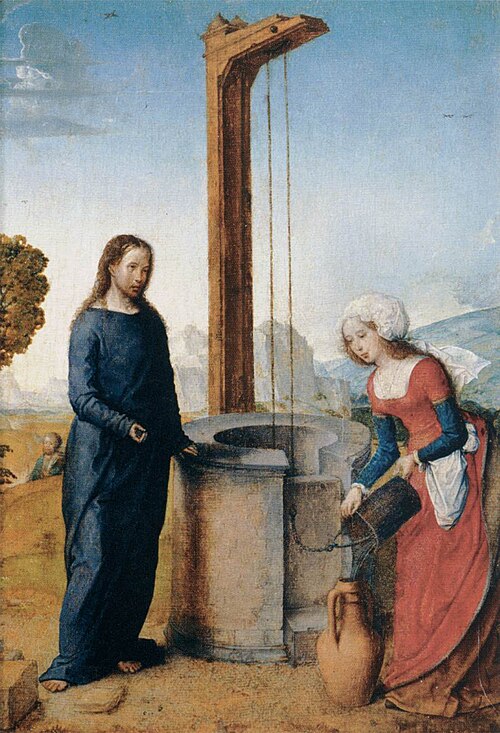 Le Christ et la Samaritaine, 1496, Juan de Flandes