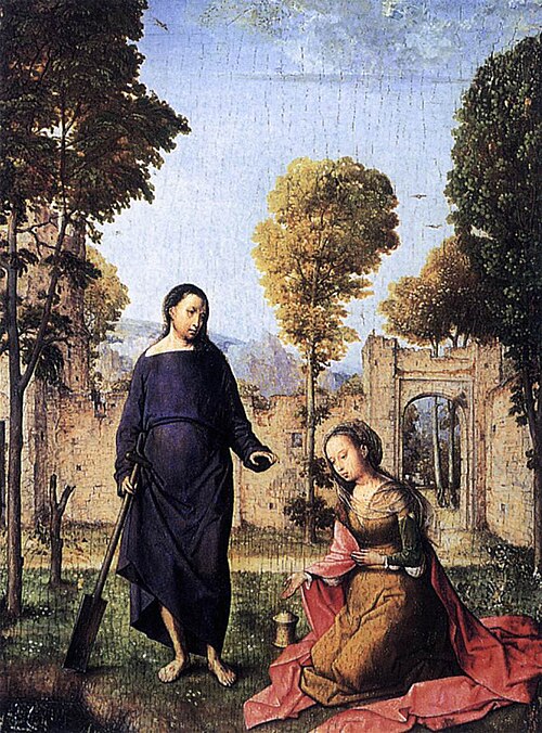 Le Christ apparaissant à Marie-Madeleine, 1500, Juan de Flandes