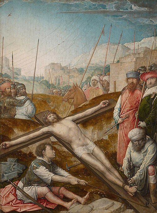 Christ Nailed to the Cross, 1500, Juan de Flandes