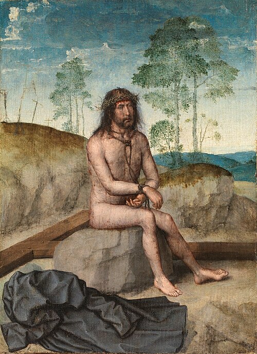 Christ seated on a Cold Rock, 1496, Juan de Flandes