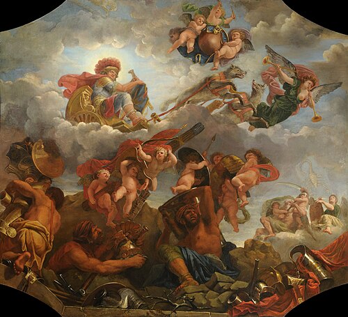 Mars sur son char tiré par des loups, 1673, Claude Audran II
