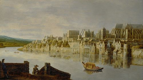 The Thames at Westminster Stair, 1631, Claude de Jongh