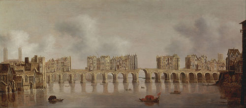 View of London Bridge, 1632, Claude de Jongh