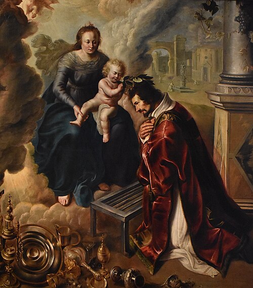 Saint Laurent couronné par l'Enfant Jésus, 1634, Claude de Jongh