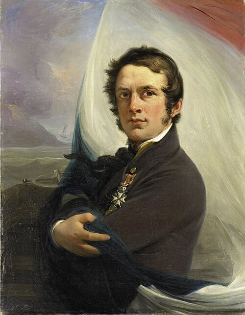 Portrait of Jacob Hobein, Rescued the Dutch Flag under Enemy Fire, 18 March 1831, 1832, Jan Willem Pieneman