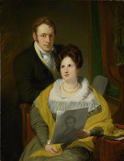 Portrait of a Woman and a Man, 1829, Jan Willem Pieneman