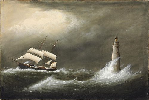 Ship passing Minot's Light, , Clement Drew