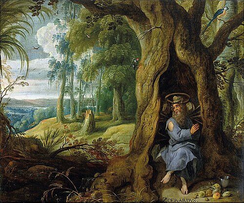 Andrew Zorard as a hermit, 1601, Wenceslas Cobergher