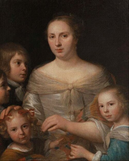 Portrait d'une mère avec ses enfants., 1665, Wallerant Vaillant