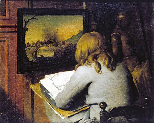 A Young Boy Copying a Painting, 1670, Wallerant Vaillant