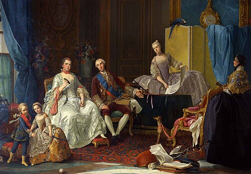 Family of Don Philip of Bourbon, 1757, Giuseppe Baldrighi