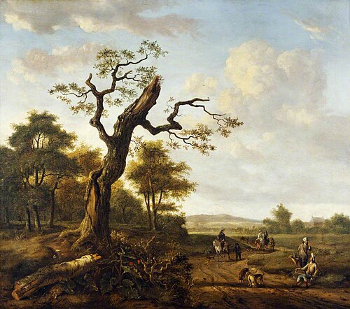A Landscape with a Hawking Party, 1666, Jan Wijnants