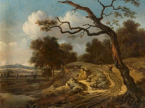 Landscape with Peasants on a Road, , Jan Wijnants