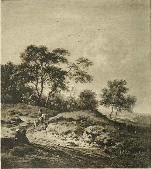 Dune landscape with a road, 1658, Jan Wijnants
