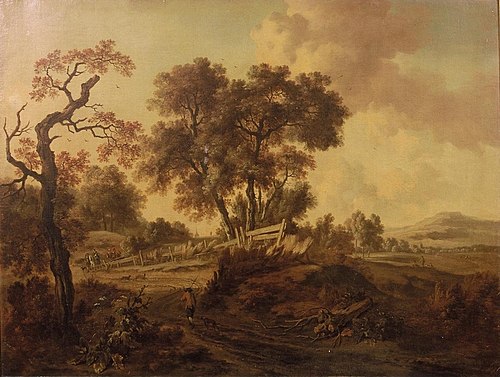 Paysage de dune avec une route, 1675, Jan Wijnants