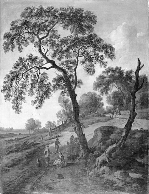 Landscape with People on Foot, 1665, Jan Wijnants