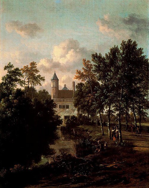 Castle in a Forest, 1667, Jan Wijnants