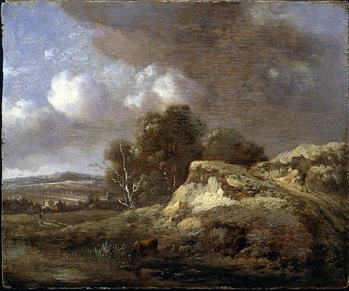 Landscape with Cow drinking, 1650, Jan Wijnants