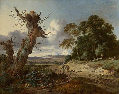 A Landscape with Two Dead Trees, 1670, Jan Wijnants