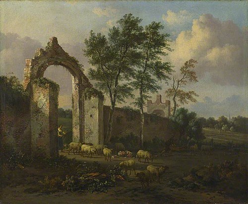 A Landscape with a Ruined Archway, 1665, Jan Wijnants