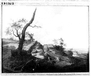Heuvelig landschap met jagers op een zandweg, , Jan Wijnants