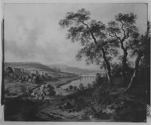 Landschaft mit Fluss, 1675, Jan Wijnants