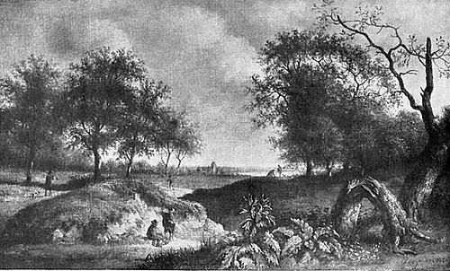 Landscape with hunters, 1650, Jan Wijnants