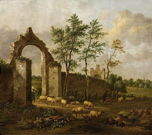 Landscape with sheep, , Jan Wijnants