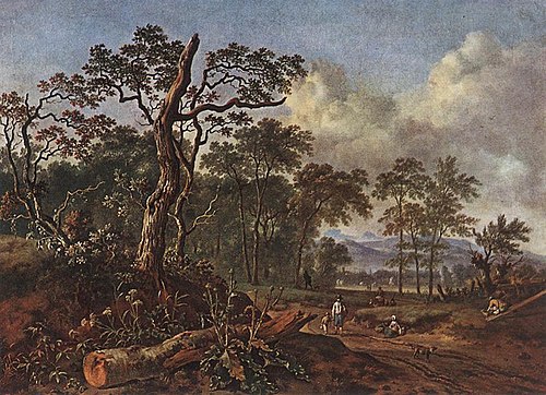 Wooded Landscape with a Dead Tree, 1667, Jan Wijnants