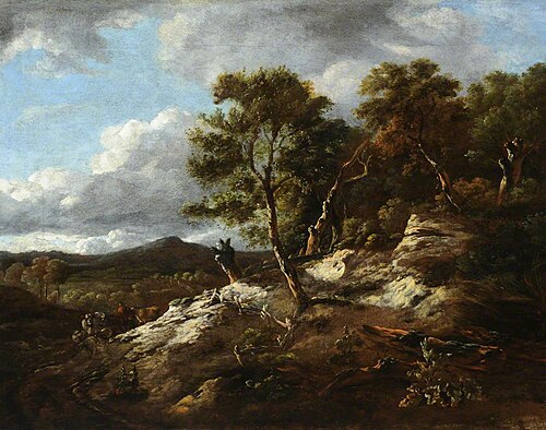 A Rocky Wooded Landscape, 1691, Jan Wijnants
