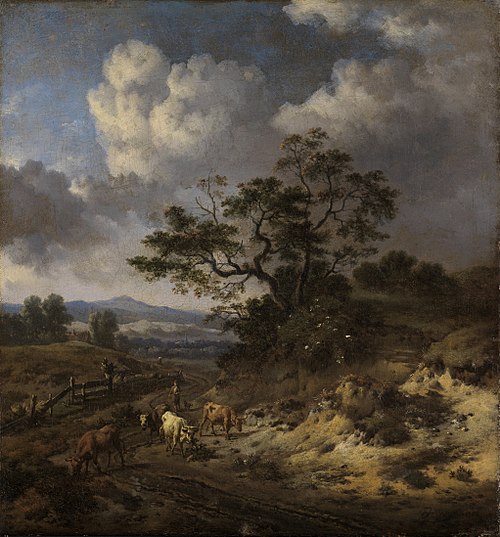 Hilly Landscape with Cows, 1665, Jan Wijnants