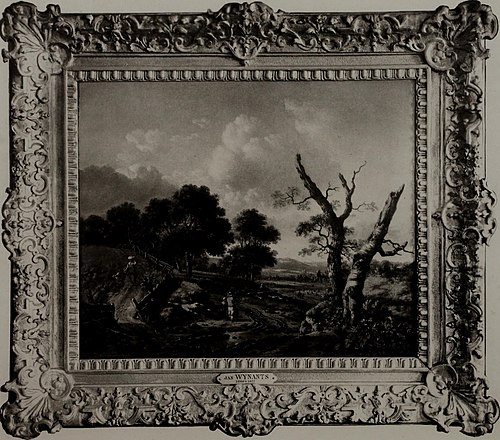 Hilly Landscape with Dead tree and Peasants, 1663, Jan Wijnants