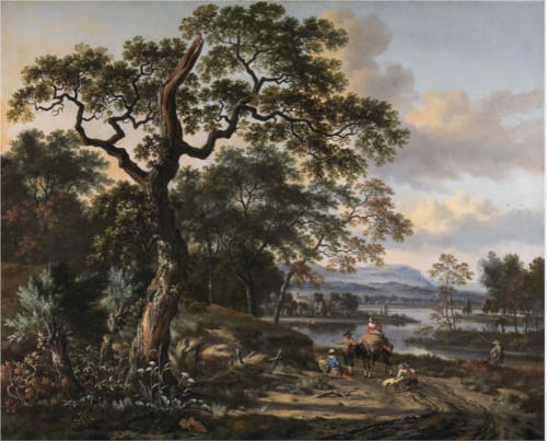 Wooded Landscape with a River, 1679, Jan Wijnants