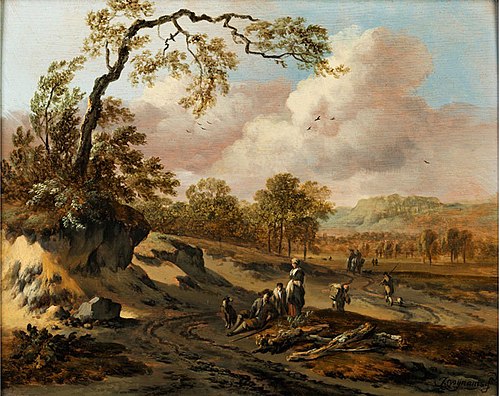 Wooded Hilly Landscape with a Road, 1660, Jan Wijnants