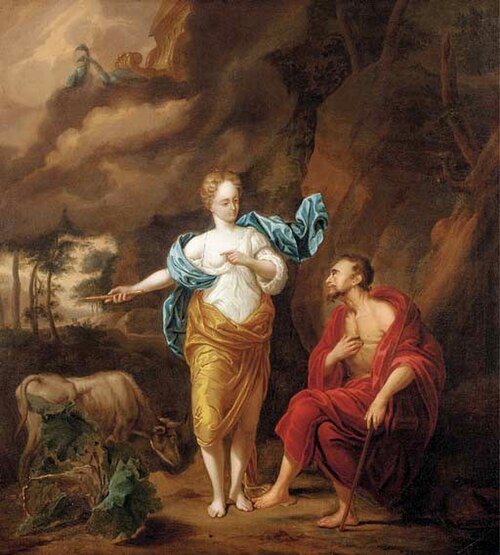 Jupiter, Juno and Io, , Arnold Houbraken