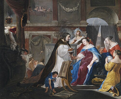 Die Trauerfeier der Königin Artemisia für König Mausolos, 1719, Arnold Houbraken