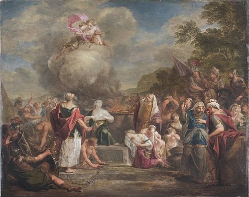 The sacrifice of Iphigenia, 1714, Arnold Houbraken