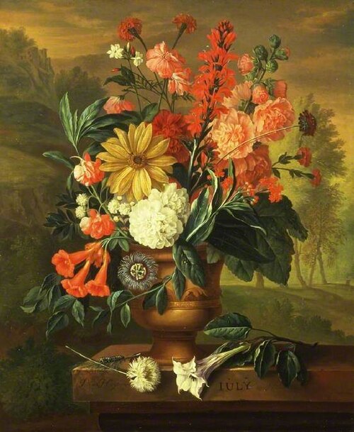 Twelve Months of Flowers: July, 1732, Jacob van Huysum