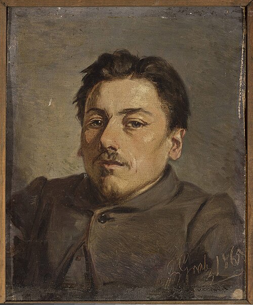 Portrait of Franciszek Streitt, painter, 1865, Andrzej Grabowski
