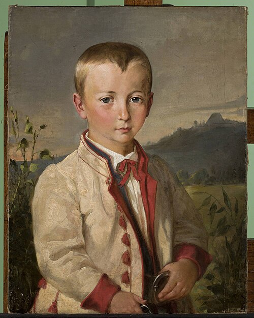 Boy against landscape, 1866, Andrzej Grabowski